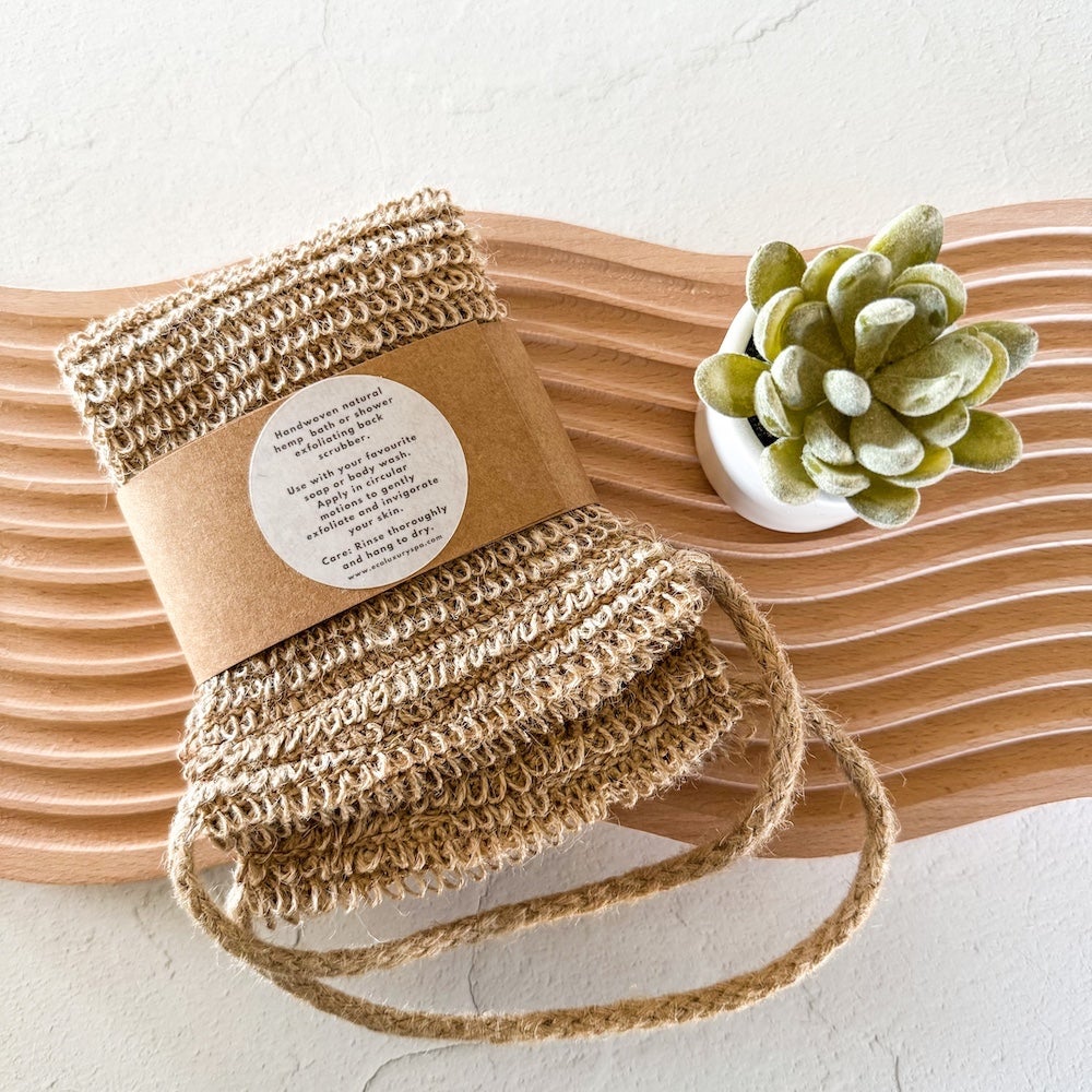 Handwoven Hemp Exfoliating Back Scrubber/Massager