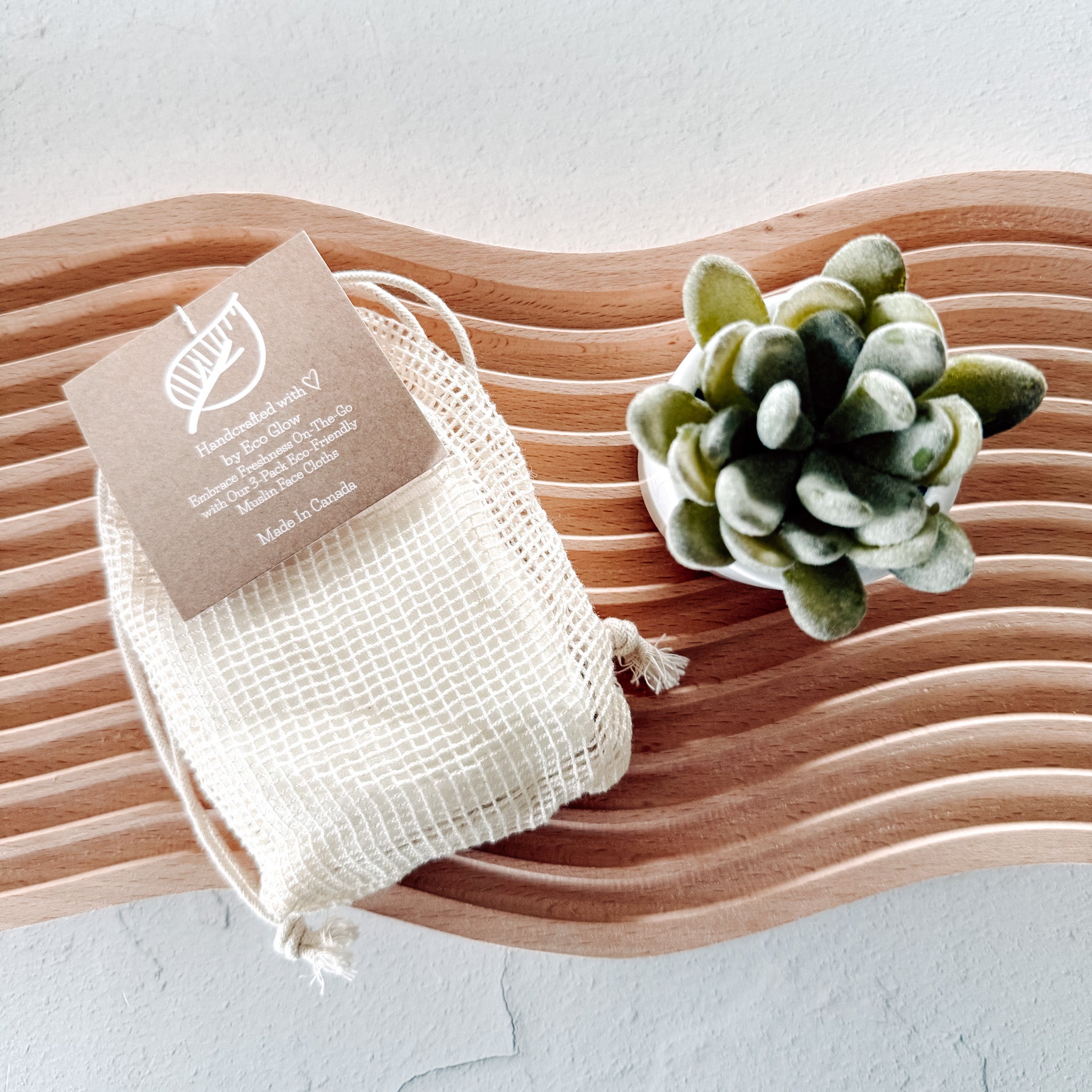 3-Pack Eco-Friendly Muslin Face Cloths by Eco Glow