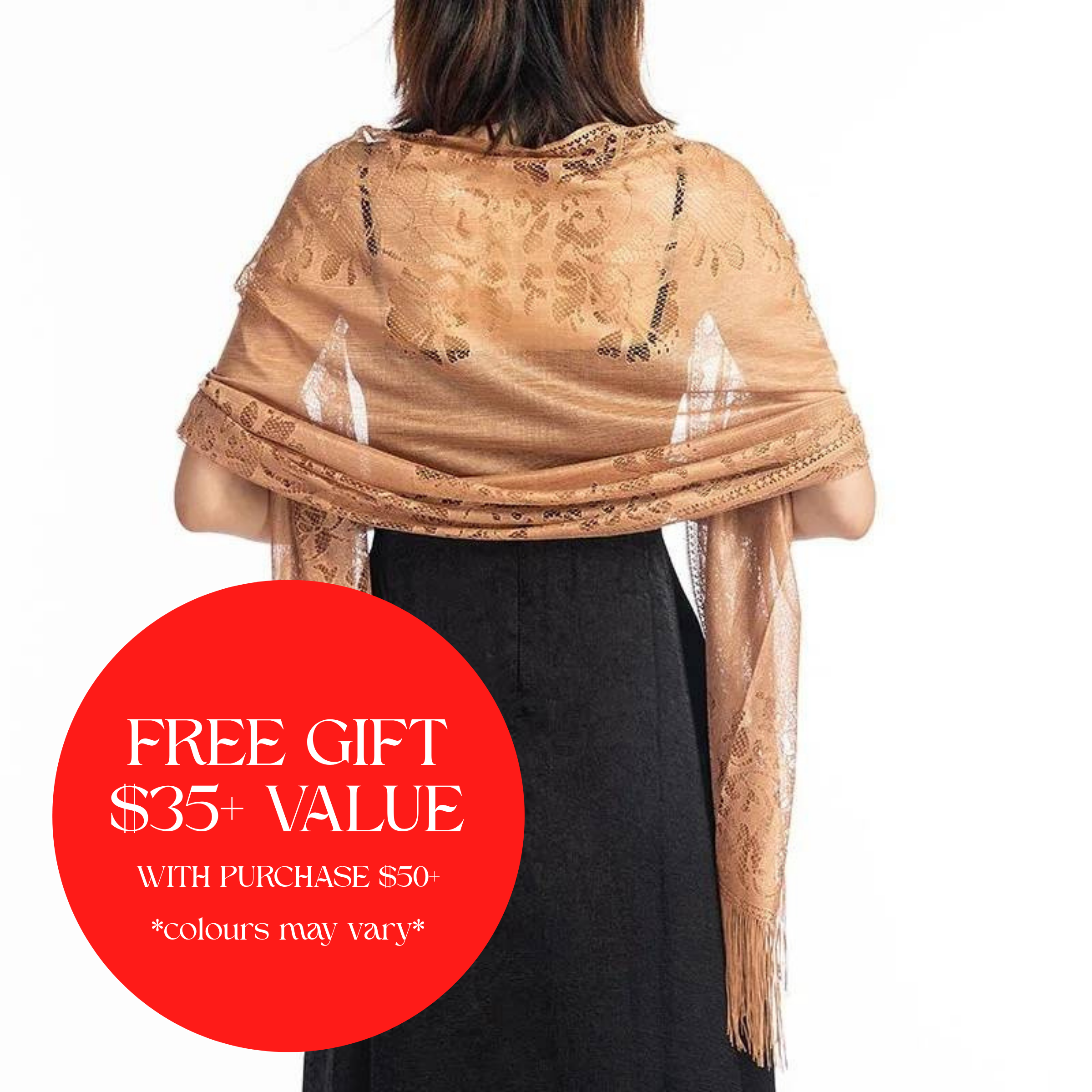 FREE Special Ocassion Shawl ($35+ Value) With Purchases Over $50